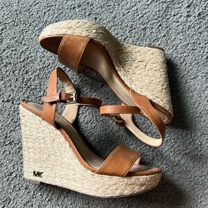 Michael Kors brown wedges size 6